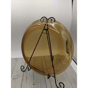 Anchor Hocking #3 Pie Plate Glass Dish #460 Amber Brown 9" NOS